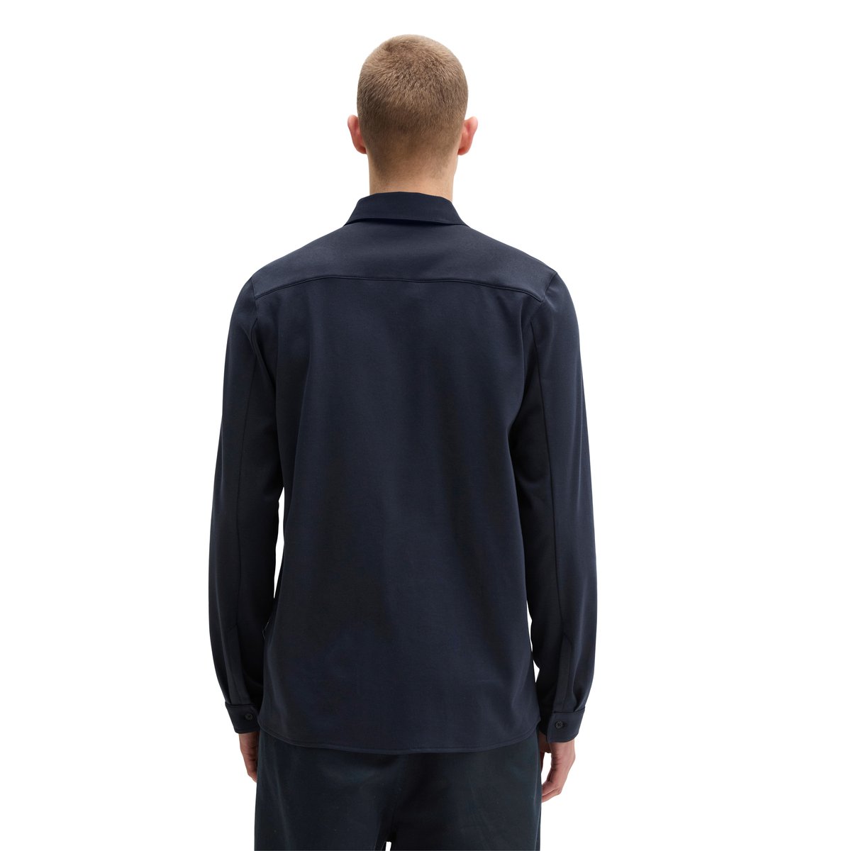 Chemise en jersey DfC regular en coton bio doux bleu foncé, MARC O'POLO