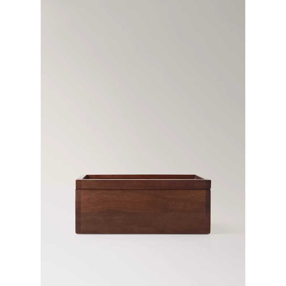 Grande boîte carrée en bois marron, MANGO HOME