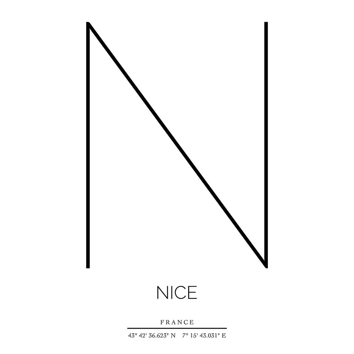 Tableau Nice tableau alu dibond, HEXOA