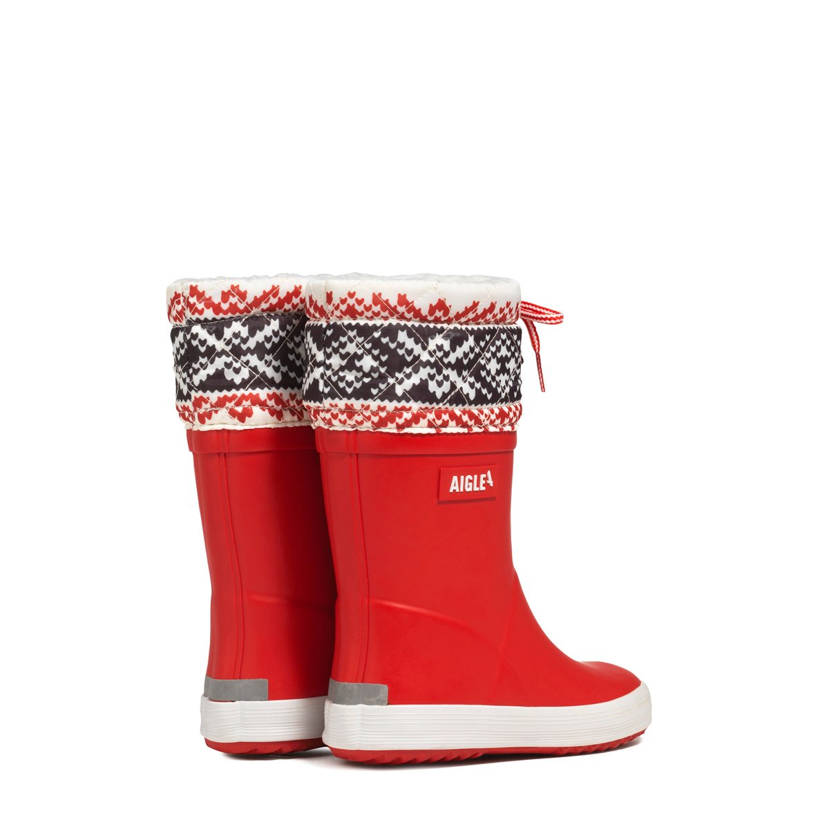Bottes de pluie fourrées imprimé GIBOULEE PT rouge, AIGLE
