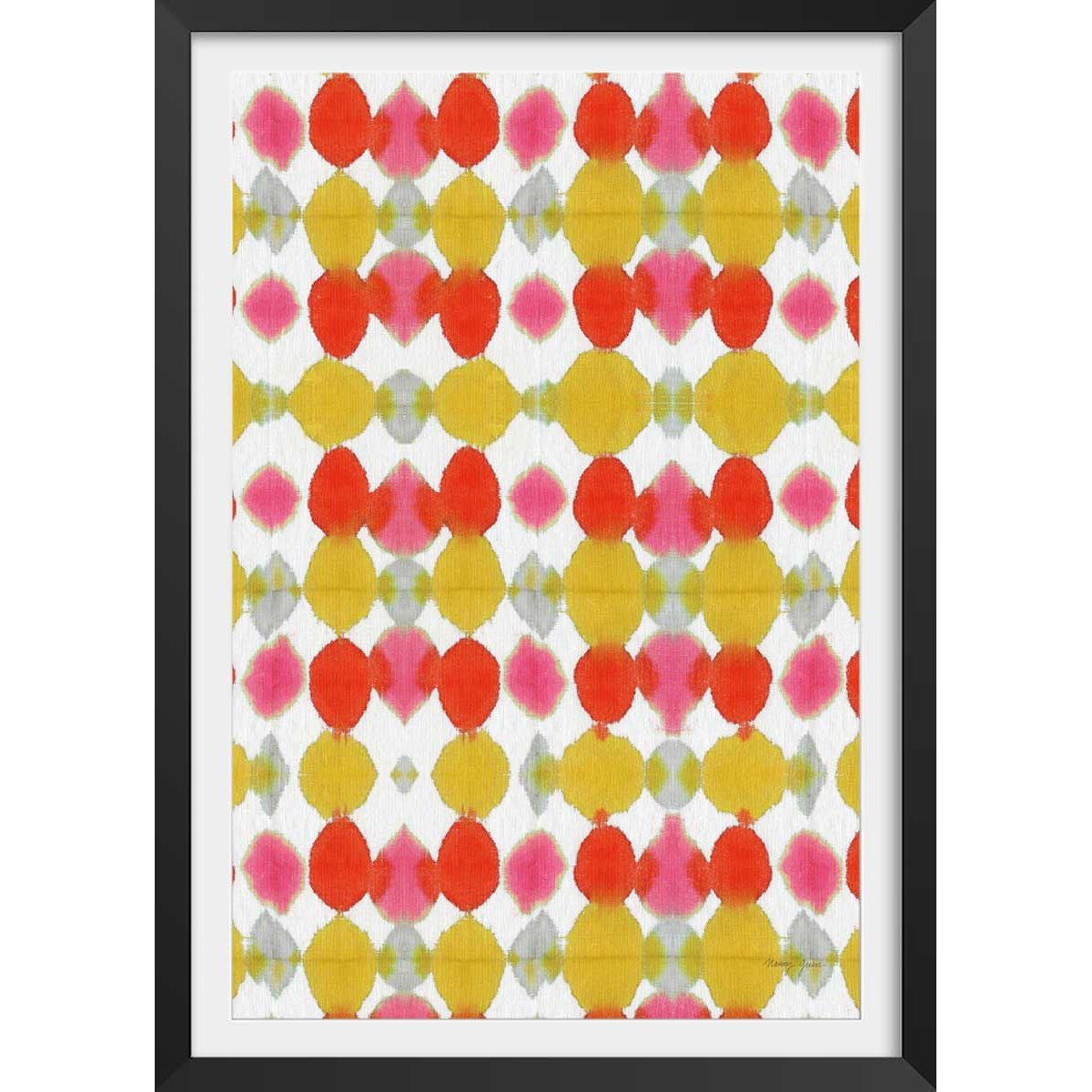 Poster lampion affiche + cadre en bois - noir, HEXOA