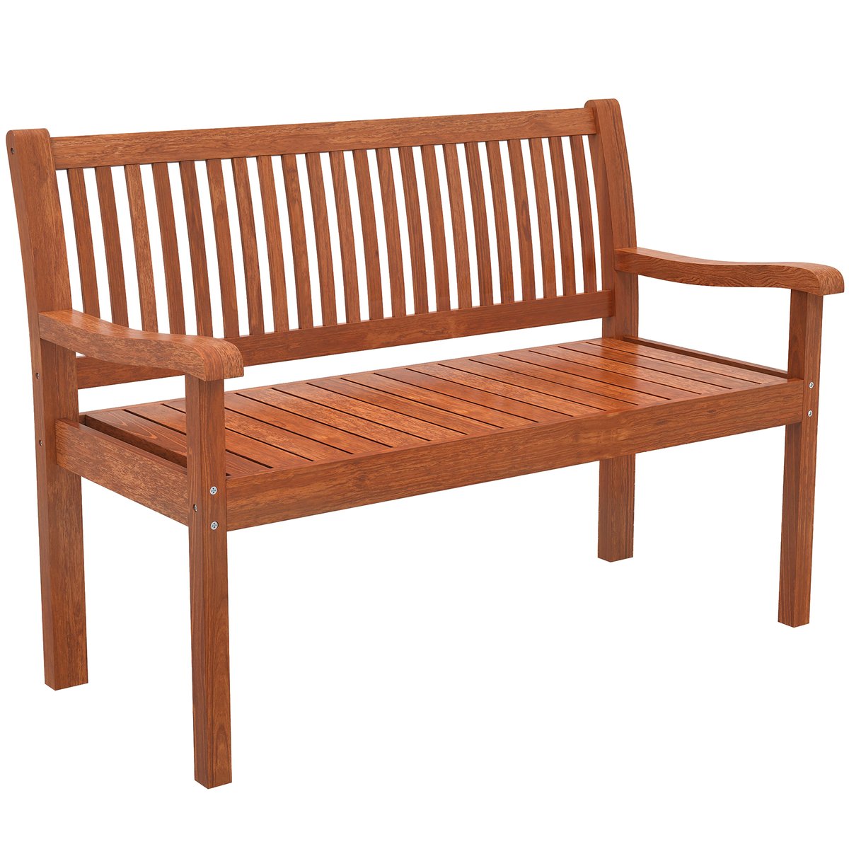 Banc de jardin Bois de peuplier Bois clair marron clair, OUTSUNNY