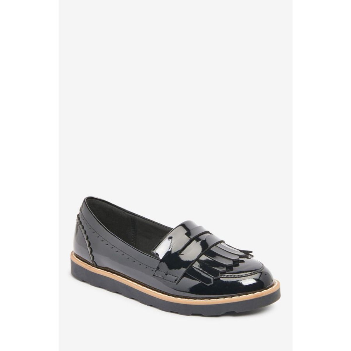 Mocassins À Pampilles Vernis noir, NEXT