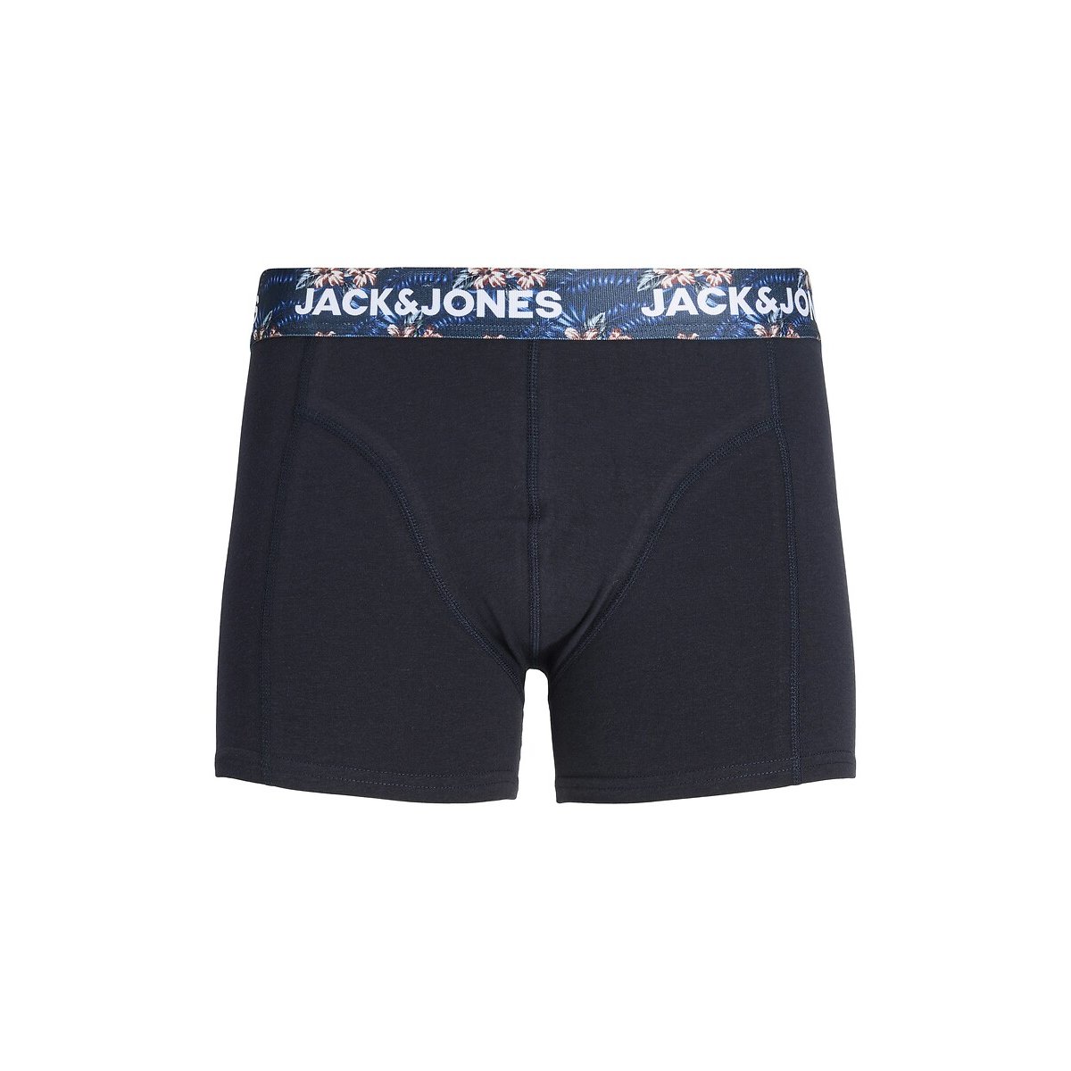 Lot de 3 boxers 1 uni + 2 imprimés bleu foncé, JACK & JONES