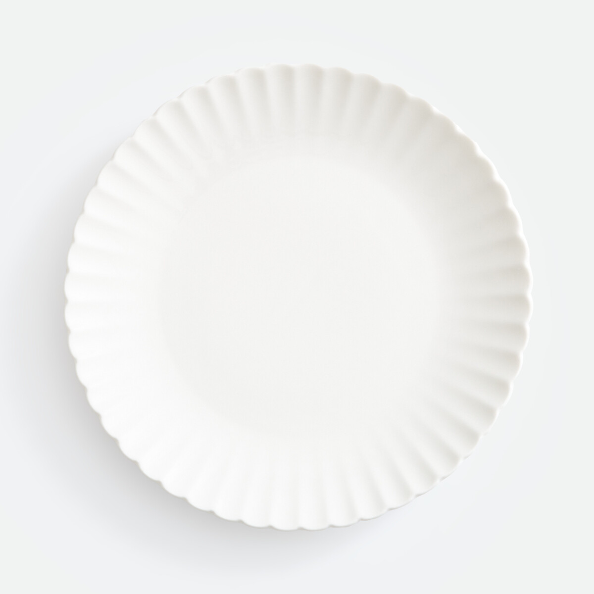 Lot de 6 assiettes plates, en porcelaine, YLAN blanc, LA REDOUTE INTERIEURS