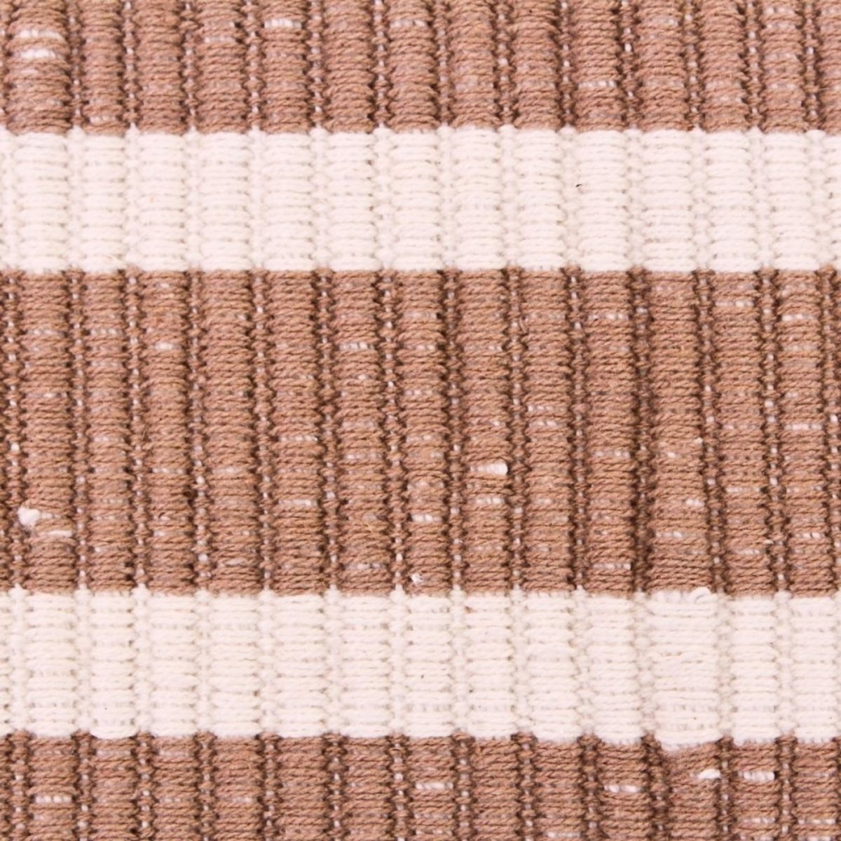 Tapis coton imprimé rayé 120x160cm taupe, ORNAMI