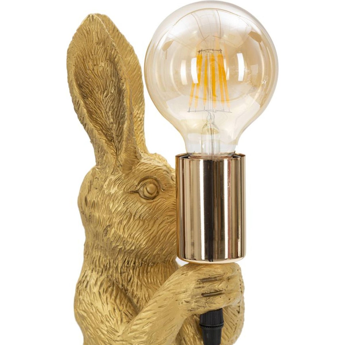 Lampe à poser lapin sculpté GLAM doré, RECOLLECTION