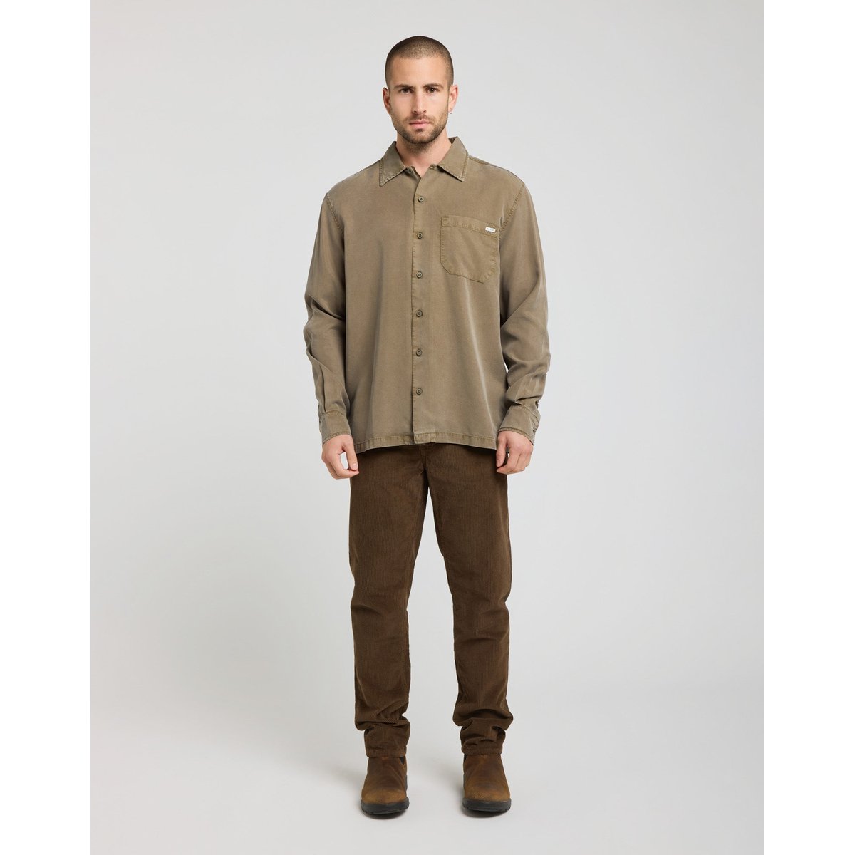 CHEMISE COOL OLIVE vert olive, PULLIN