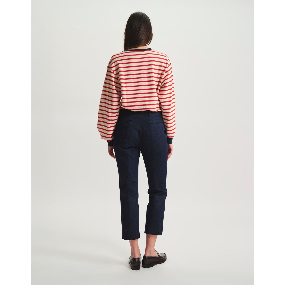 Pantalon Audrey en coton bleu, INES DE LA FRESSANGE PARIS