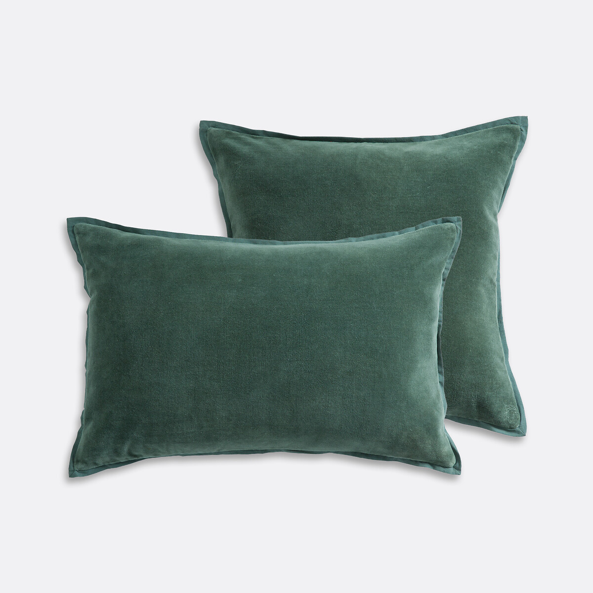 Housse de coussin velours uni, Alette vert cèdre, LA REDOUTE INTERIEURS