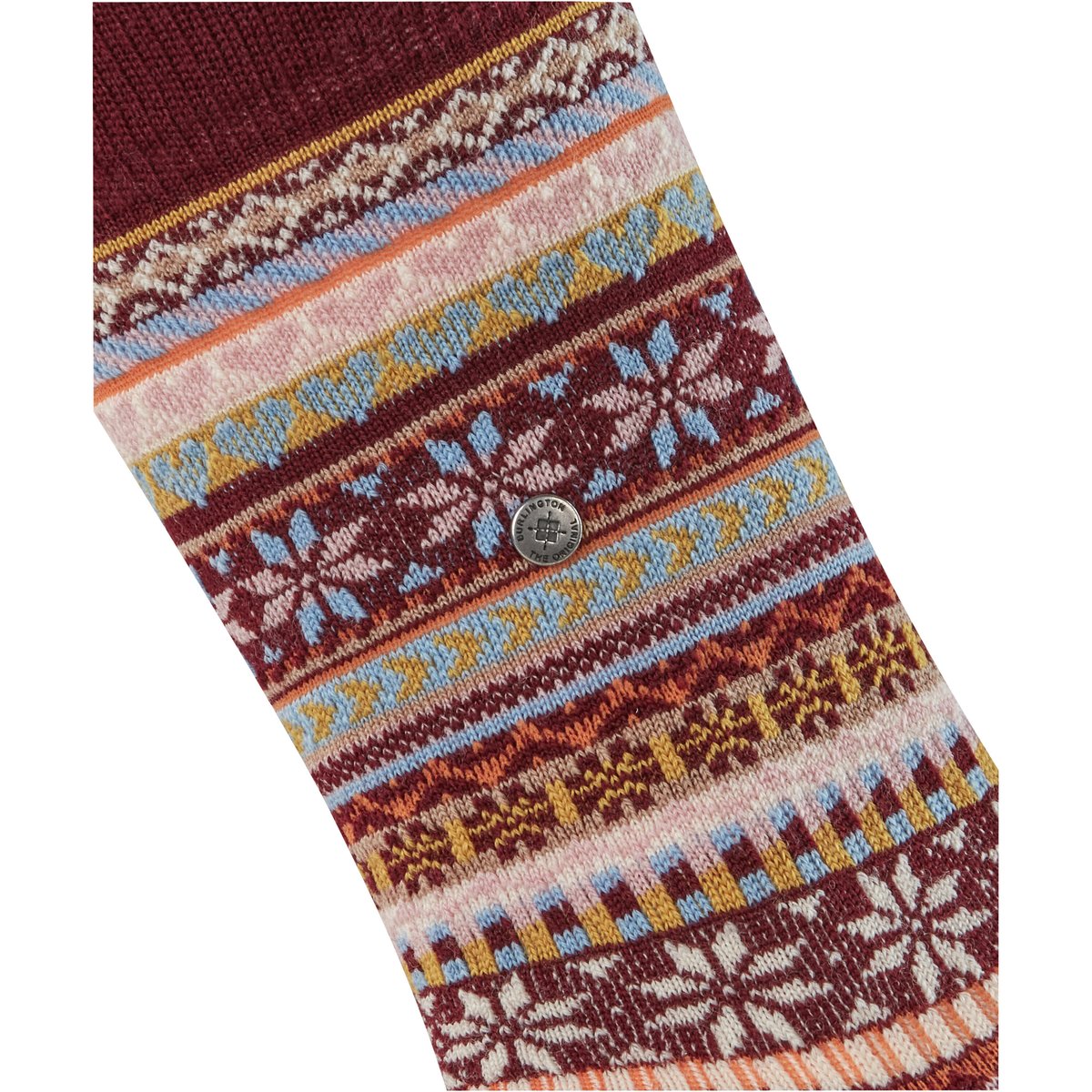 Chaussettes Fair Isle Delight Opaque rouge, BURLINGTON