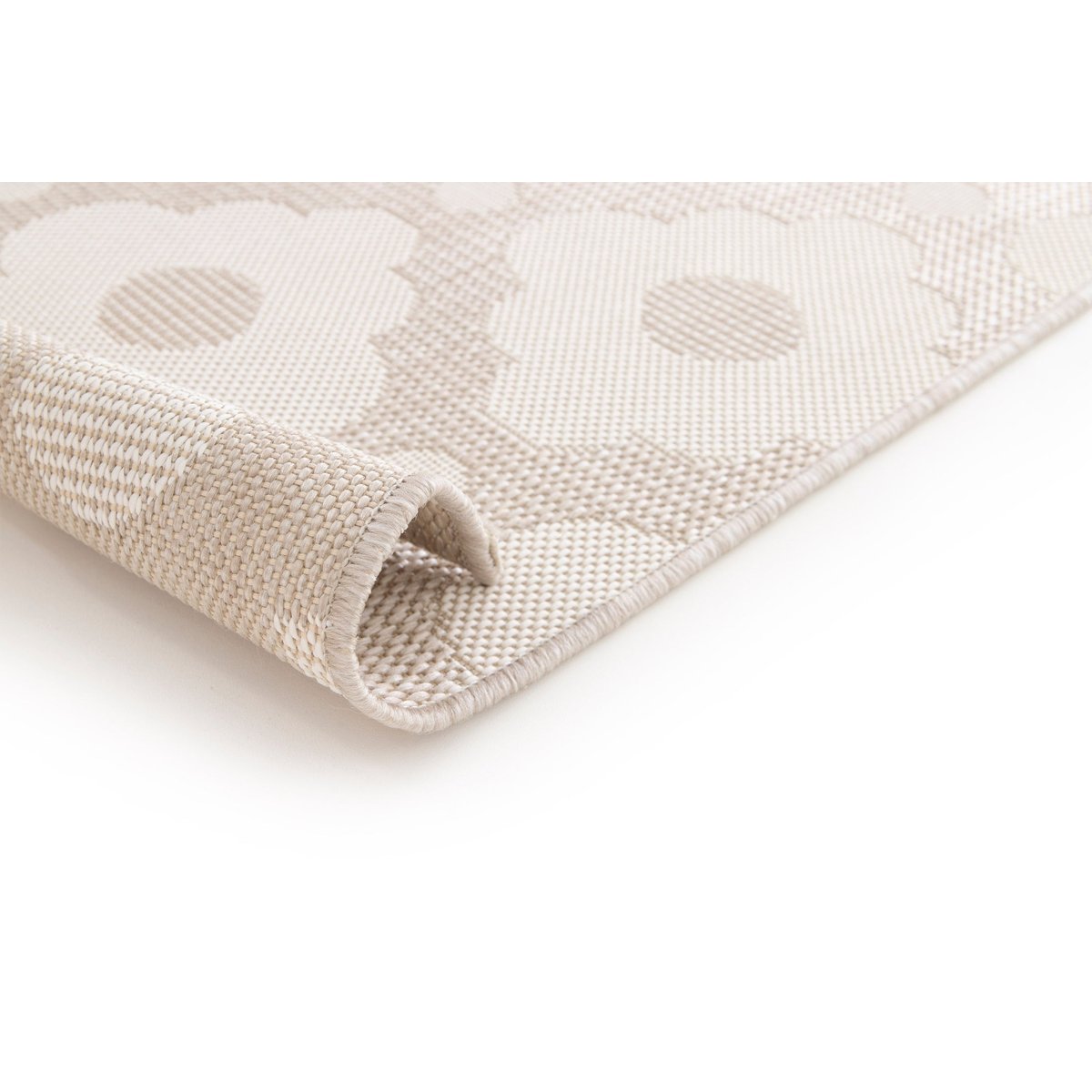 Tapis design intérieur extérieur fibres recyclées DAISY beige sable, AFK LIVING