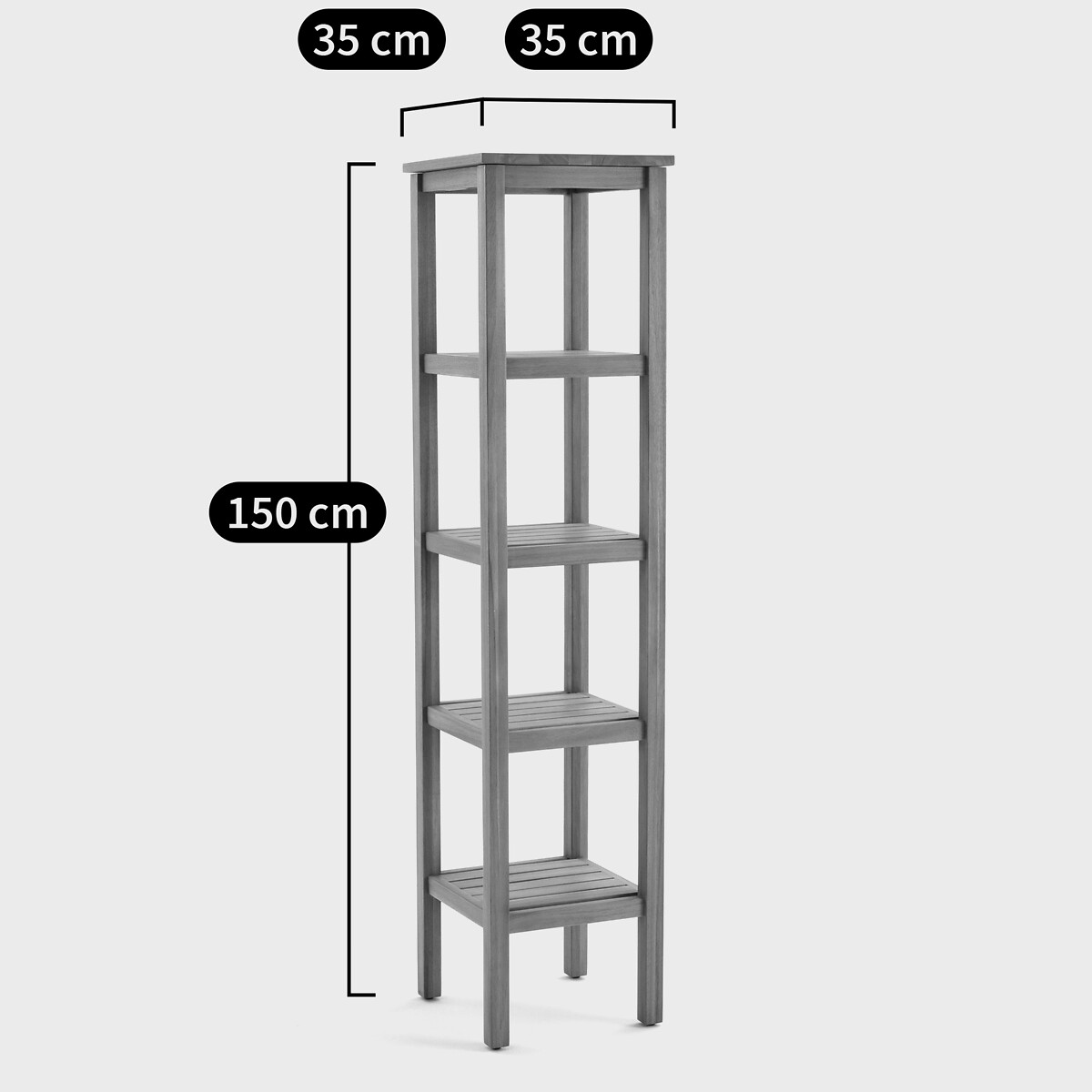 Colonne de salle de bain MERCURE, en acacia acacia, LA REDOUTE INTERIEURS
