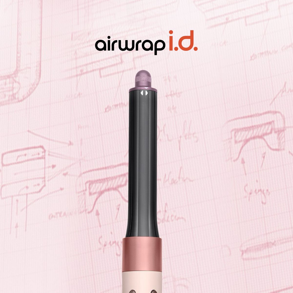 Fer multistyle Airwrap i.d.Cheveux raides à ondulés Rose Céramique couleur unique, DYSON