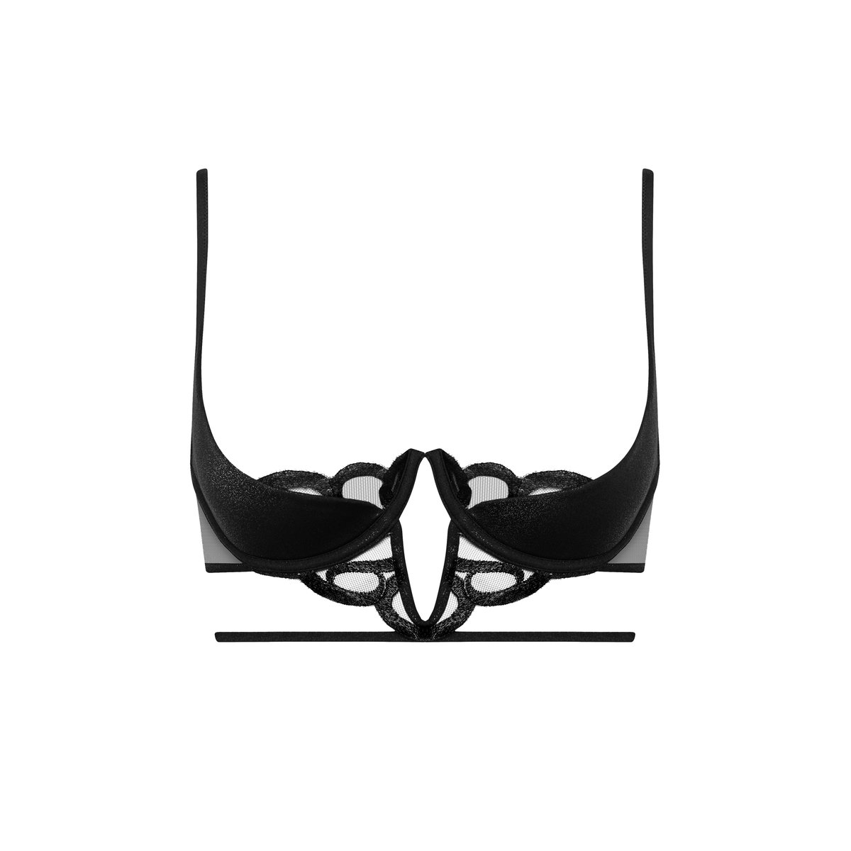 Soutien-gorge seins nus SHINY SECRET noir, LISCA