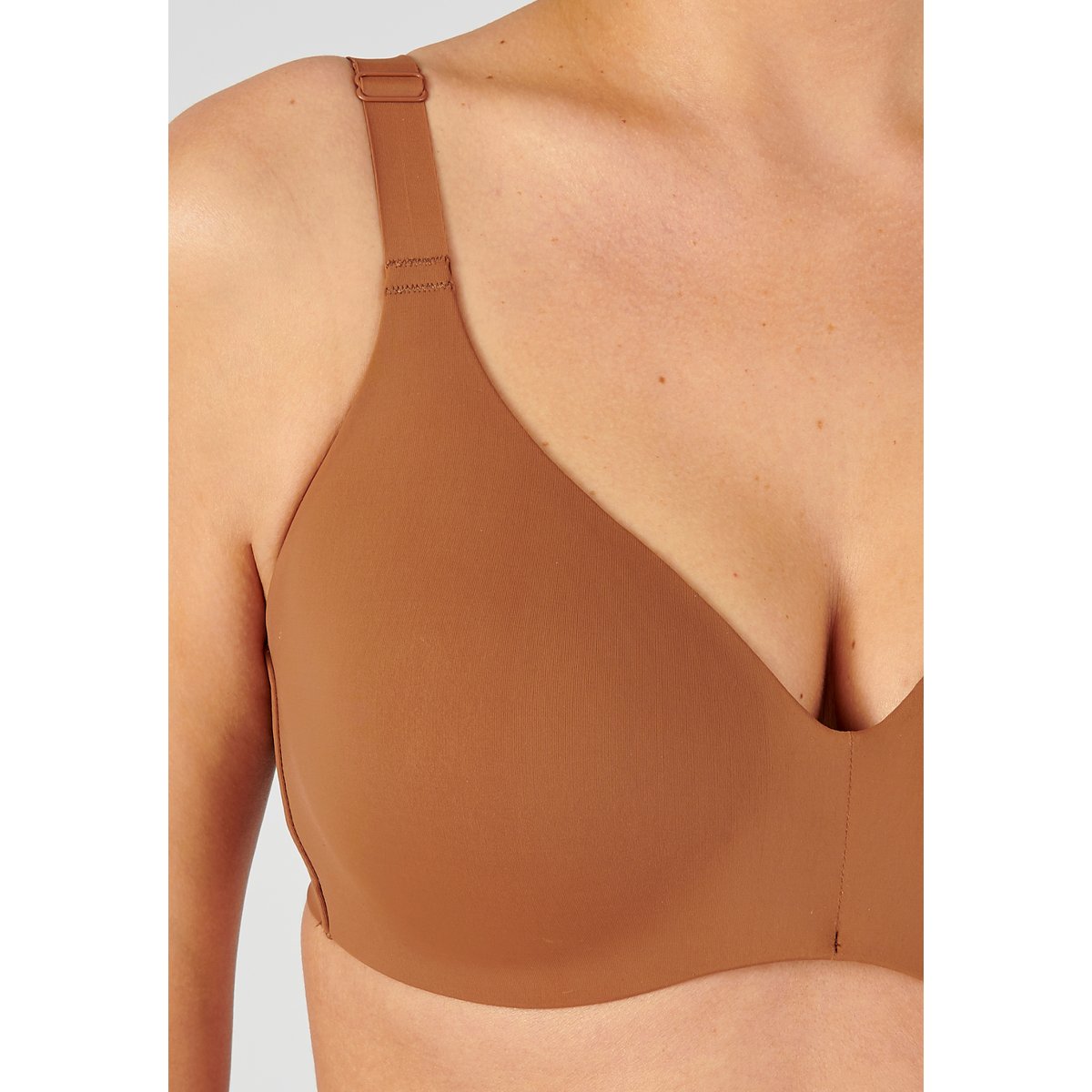 Soutien-gorge invisible sans coutures marron havane, DAMART
