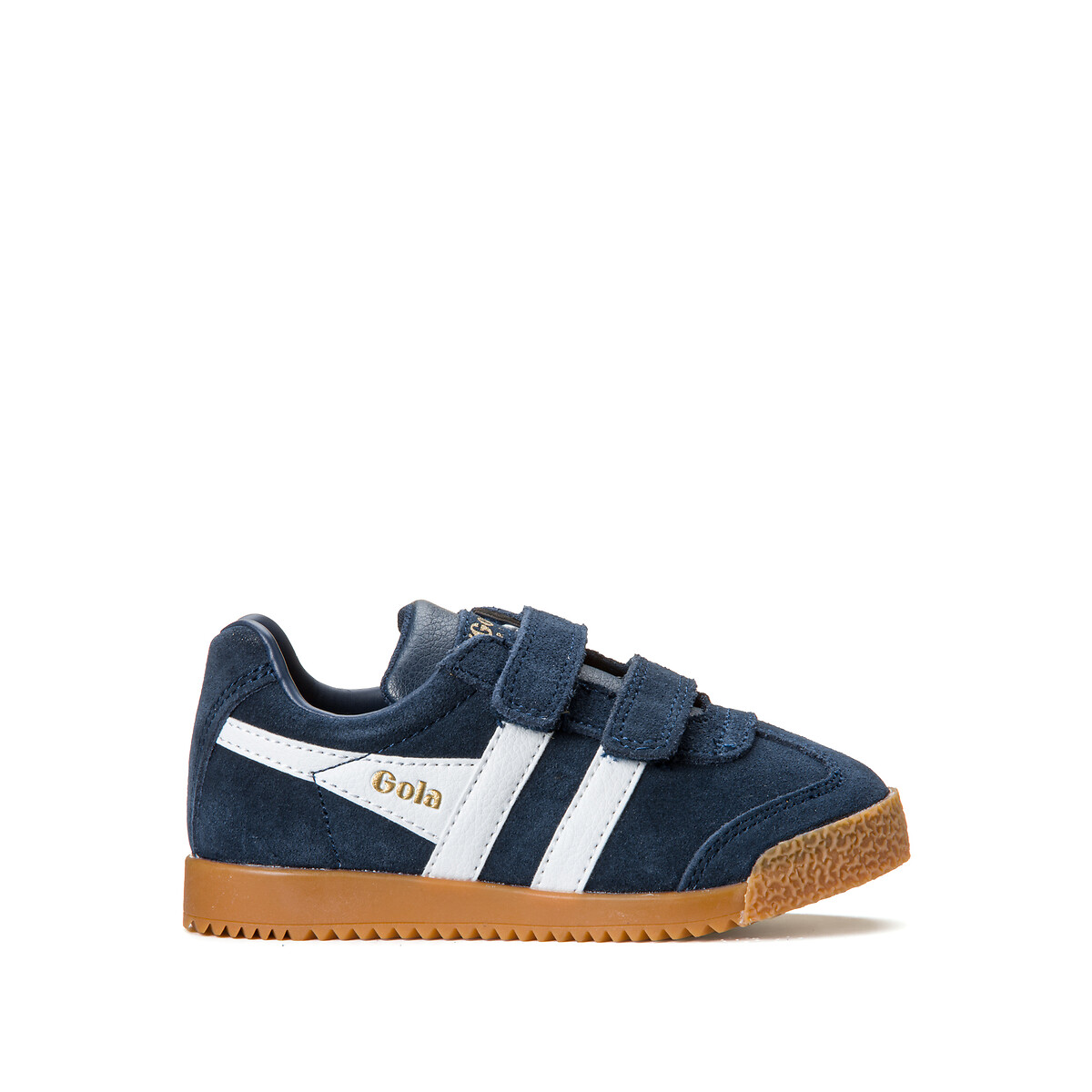 Baskets cuir à scratch Harrier Strap bleu marine, GOLA