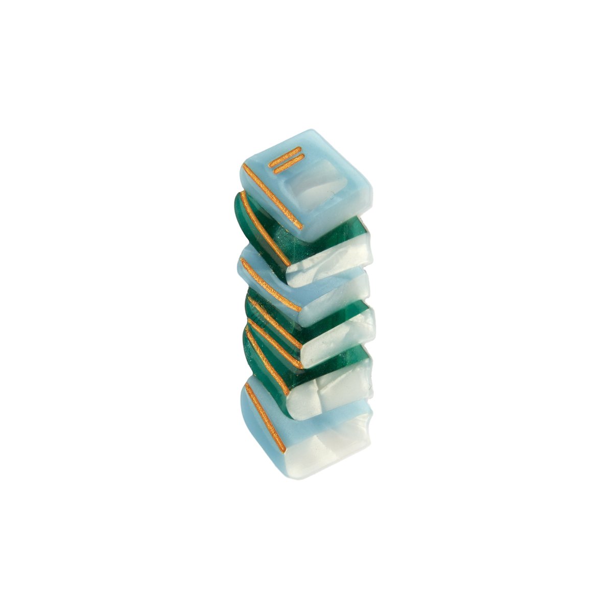 Barrette Livres bleu et blanc, COUCOU SUZETTE