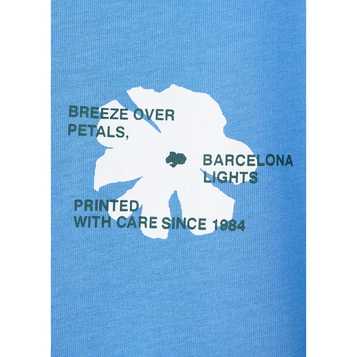 T-shirt 100 % coton imprimé bleu, MANGO MAN