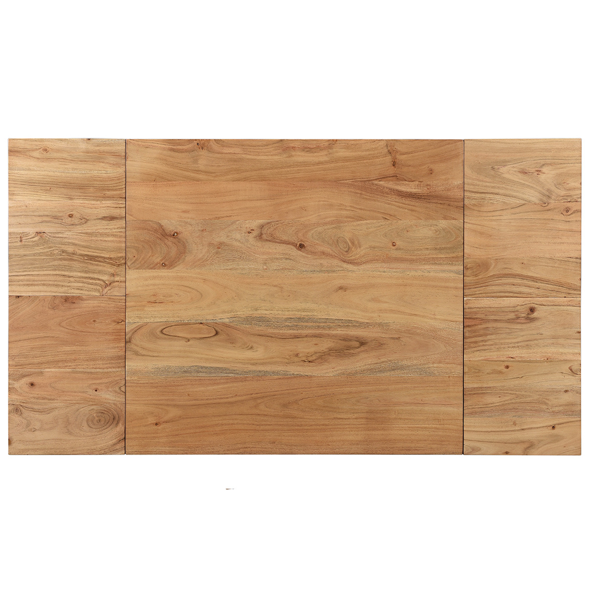 Table de bar haute extensible carrée en bois massif L80-135 cm BALTO naturel, MILIBOO