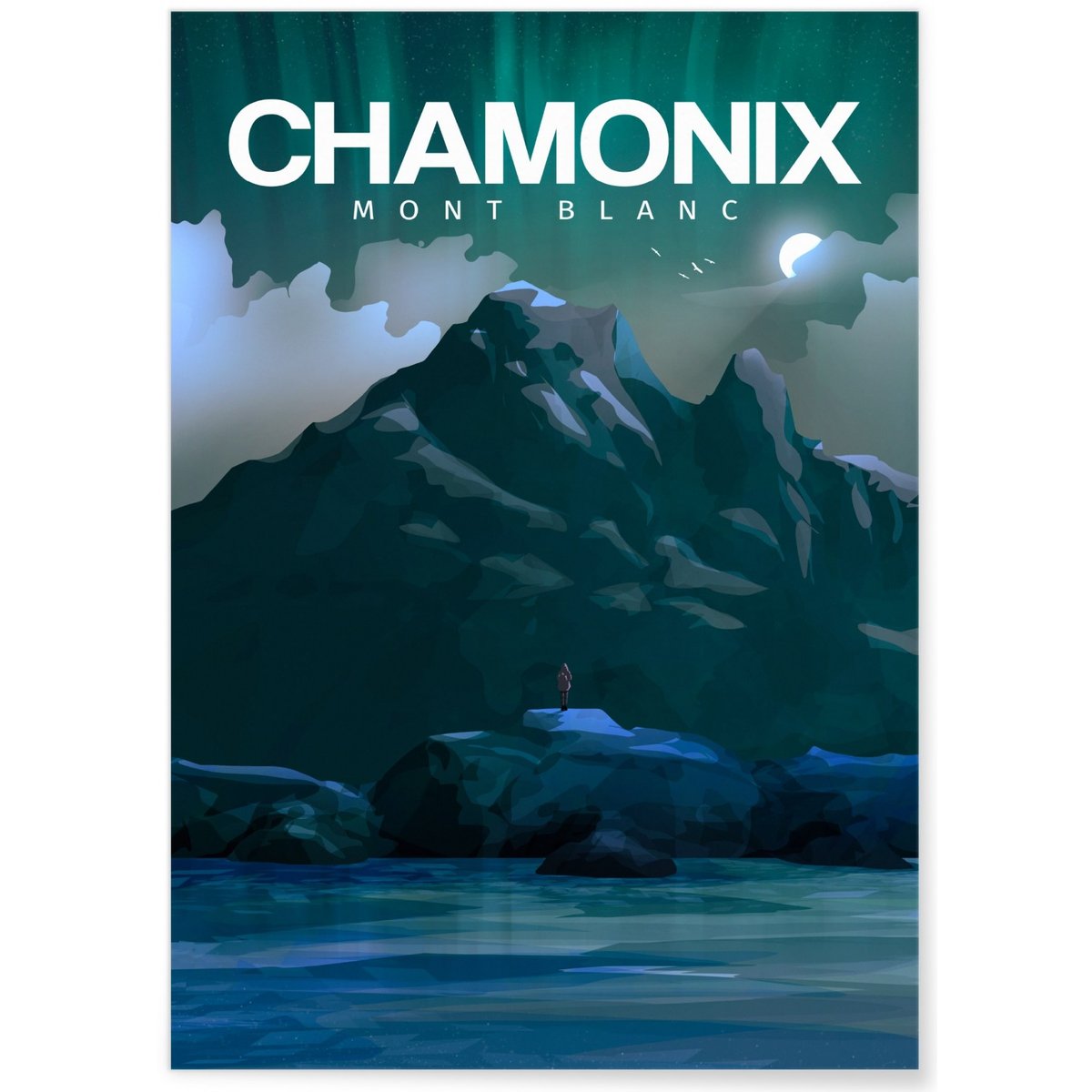 Affiche ville Chamonix-Mont-Blanc nuit blanc, L'AFFICHERIE