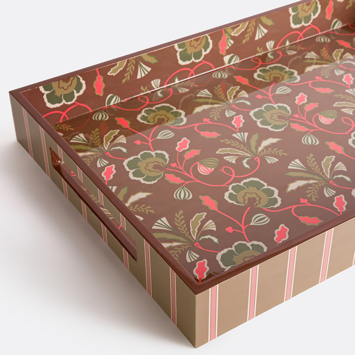 Plateau rectangulaire imprimé, Sidonie imprimé fleuri, LA REDOUTE INTERIEURS