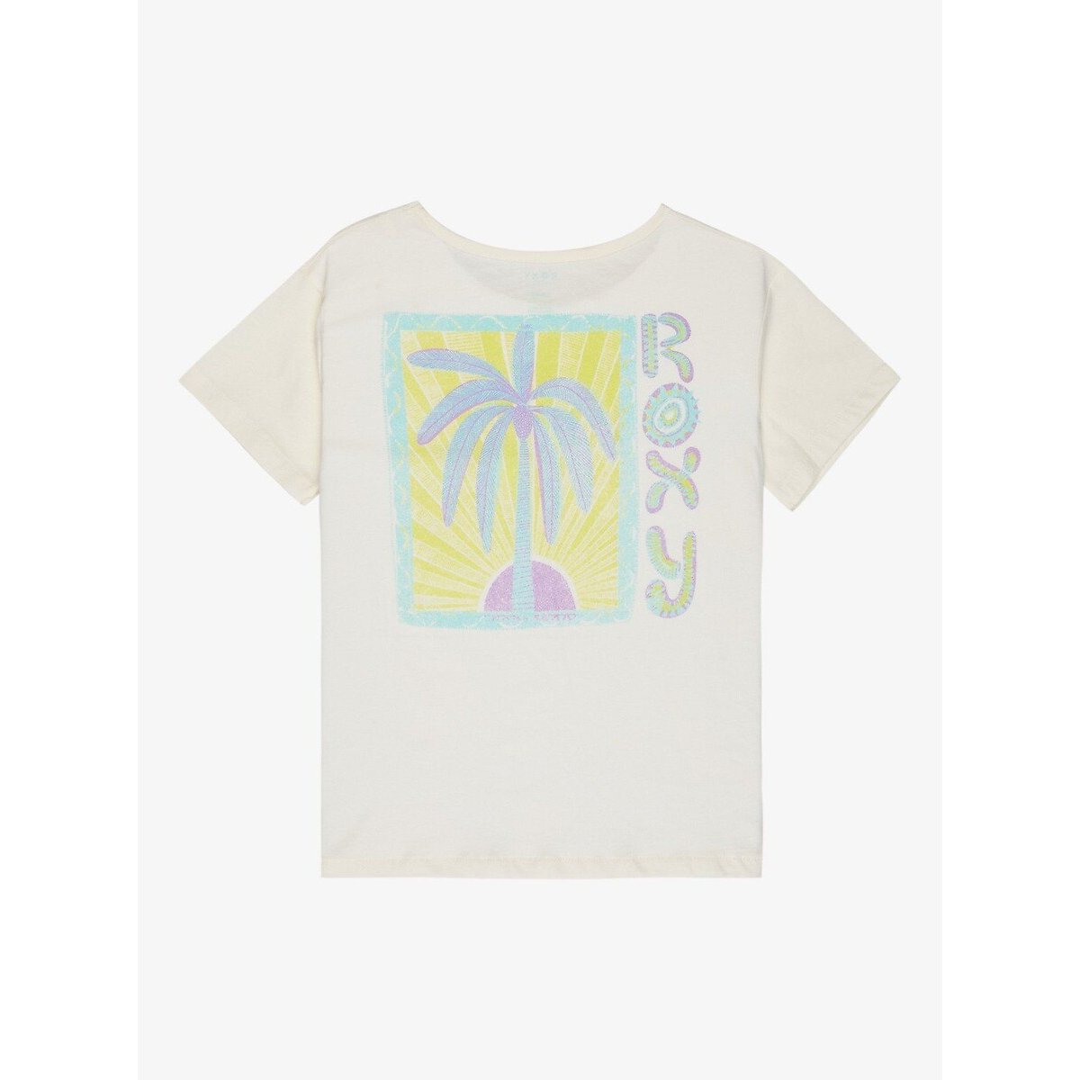 T-shirt met print op voor- en achterkant ecru, ROXY