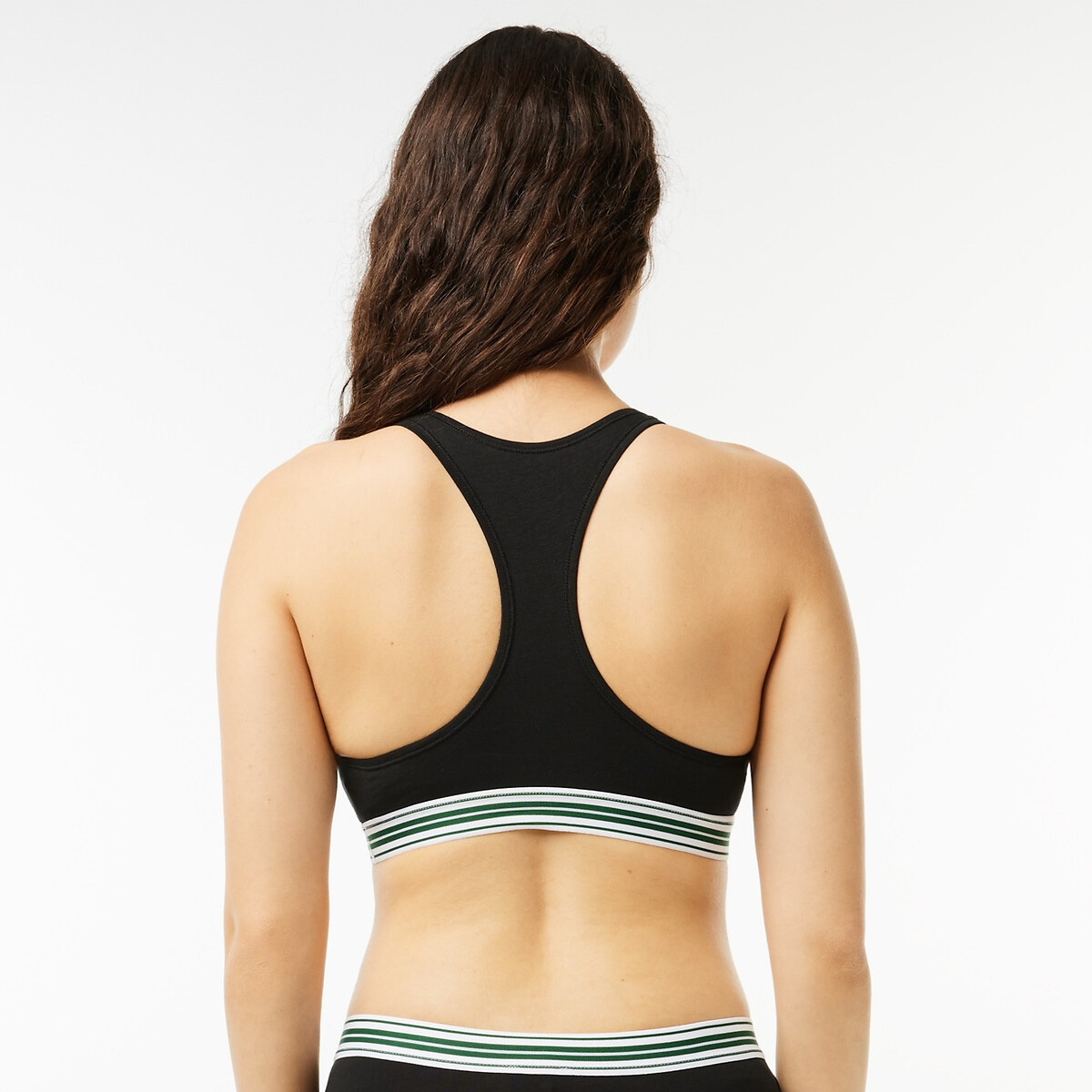 Bustier in katoen zwart, LACOSTE