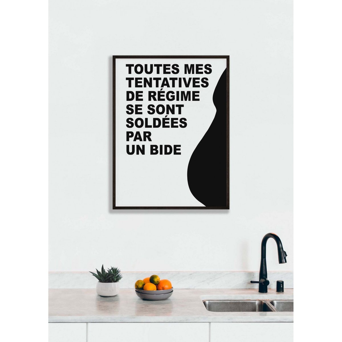 Poster 'Le bide' blanc, L'AFFICHERIE