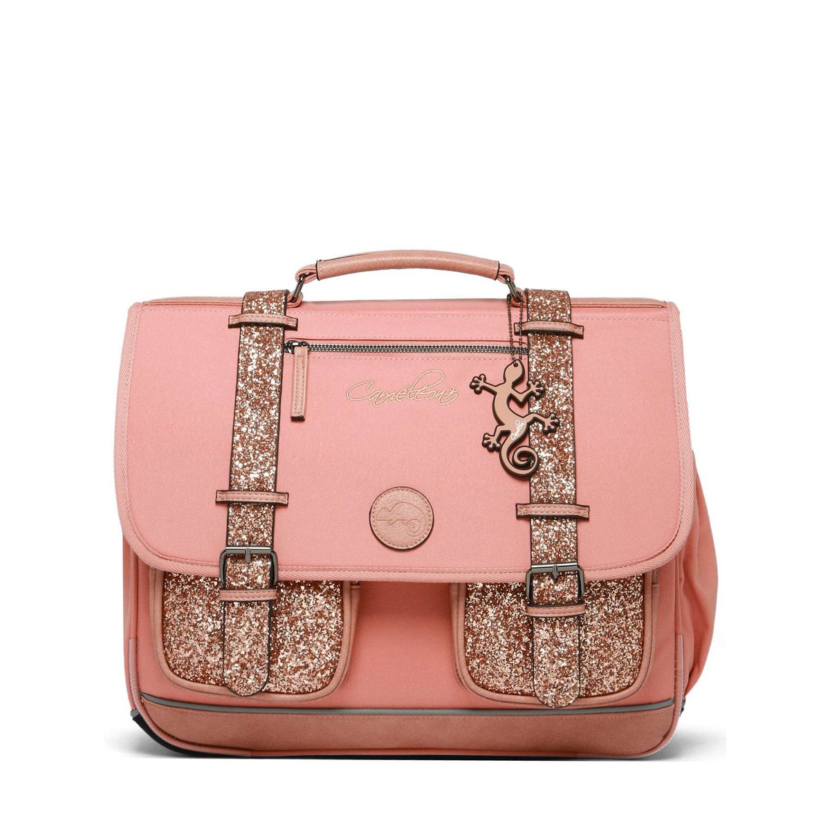 Cartable enfant 3 compartiments glossy pink, CAMELEON