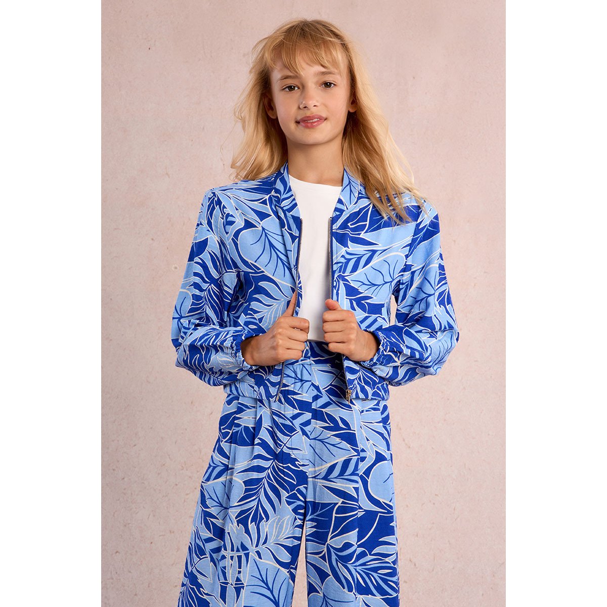 Veste bomber imprimée blue belize, MOLLY BRACKEN GIRL