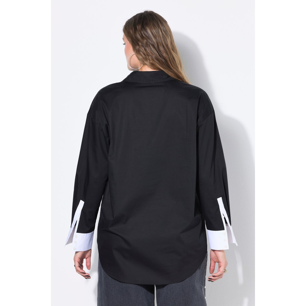 Chemisier oversize, détails fantaisie noir, STUDIO UNTOLD