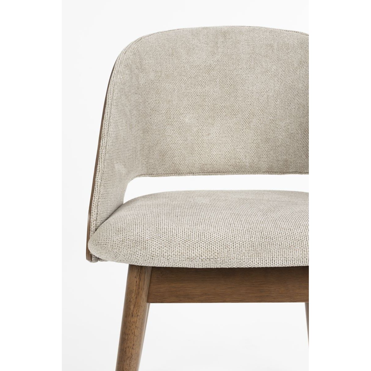 Chaise design en tissu, VELORE beige, DUTCHBONE