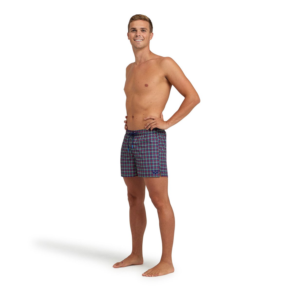 Short de plage Allover navy checks, ARENA