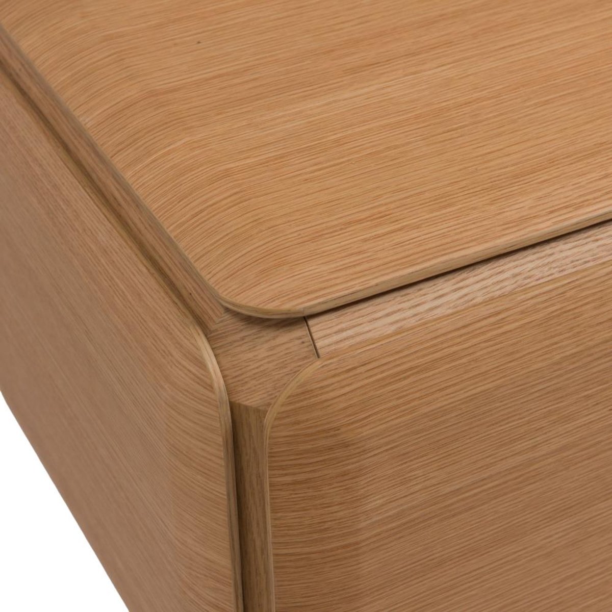 Meuble TV 3 portes en placage chêne L180 cm Clark marron, AMADEUS