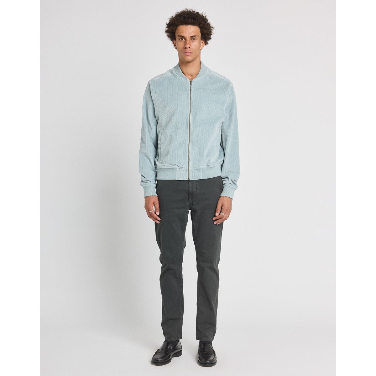 VESTE VELOURS AQUA bleu clair, PULLIN