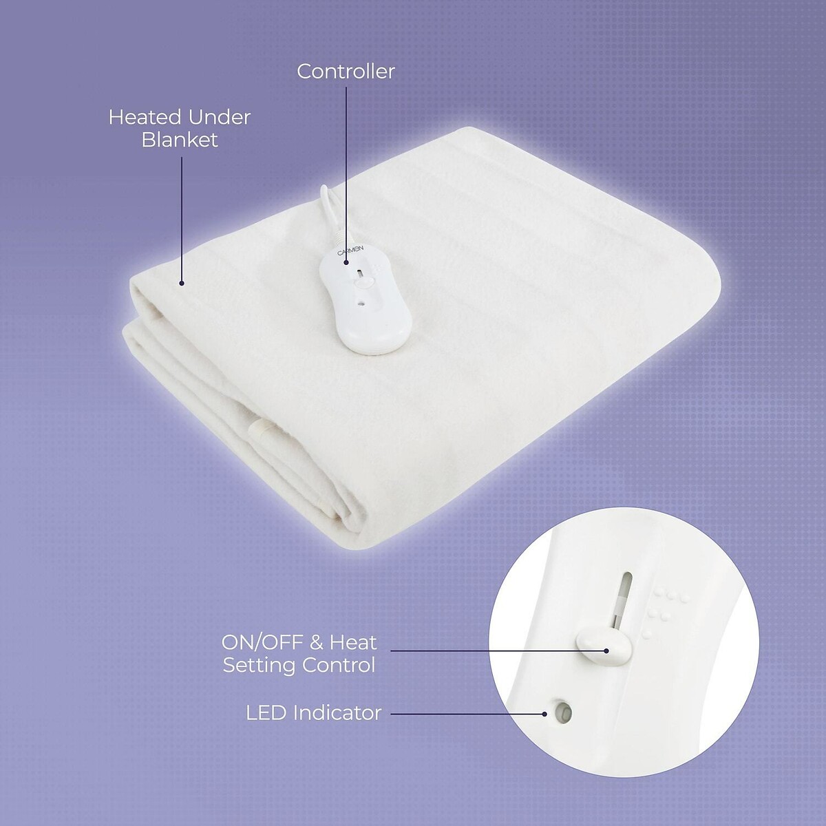 Double Heated Under Blanket white, CARMEN