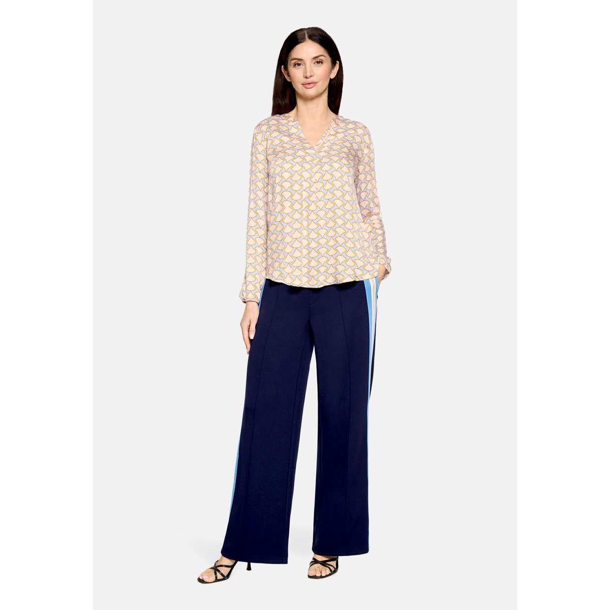 Blouse casual à motifs blue/apricot, CARTOON
