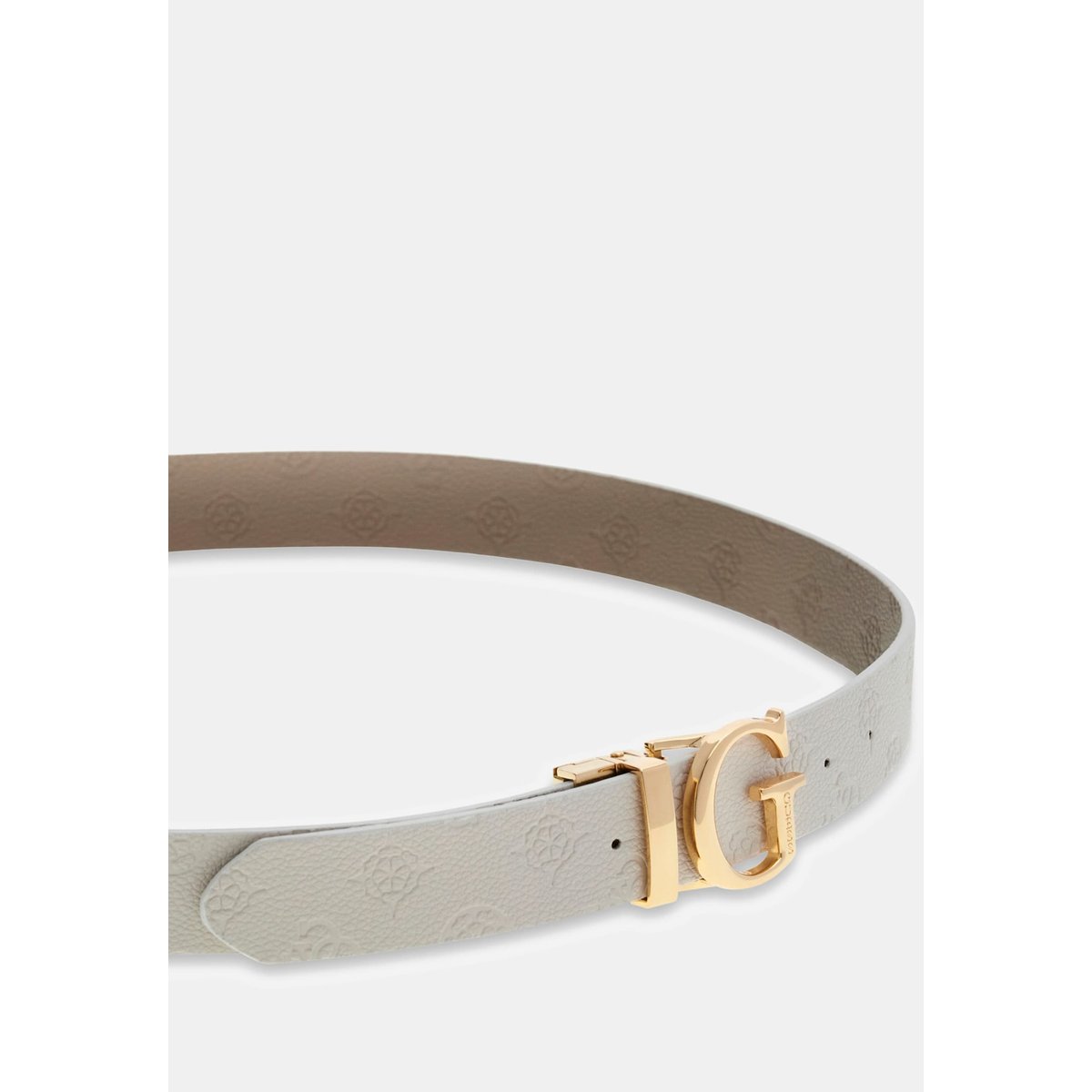 Ceinture James Logo 4G crème, GUESS