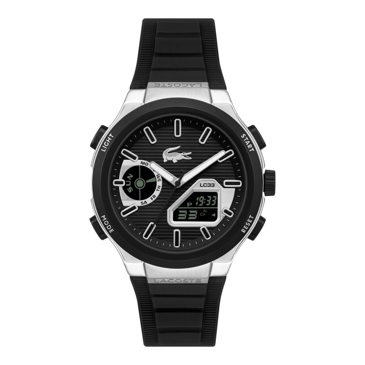 Montre Analogique Digital LC33 argenté noir noir, LACOSTE