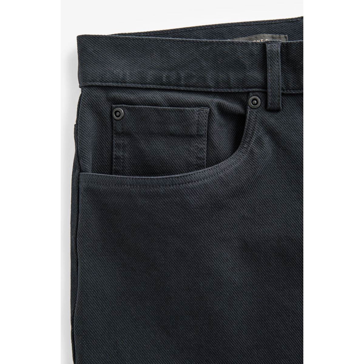 Pantalon chino droit stretch texturé élégant bleu marine, NEXT