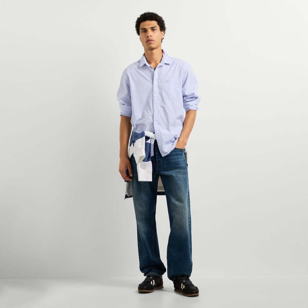 Chemise Coupe Regular À Carreaux En Popeline blanc, PEPE JEANS