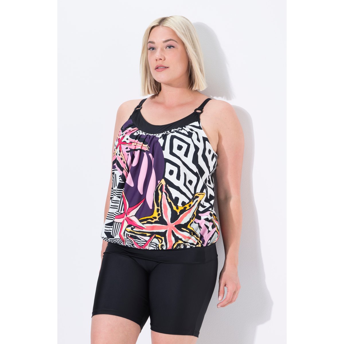 Tankini bonnets souples, bretelles réglables noir, ULLA POPKEN