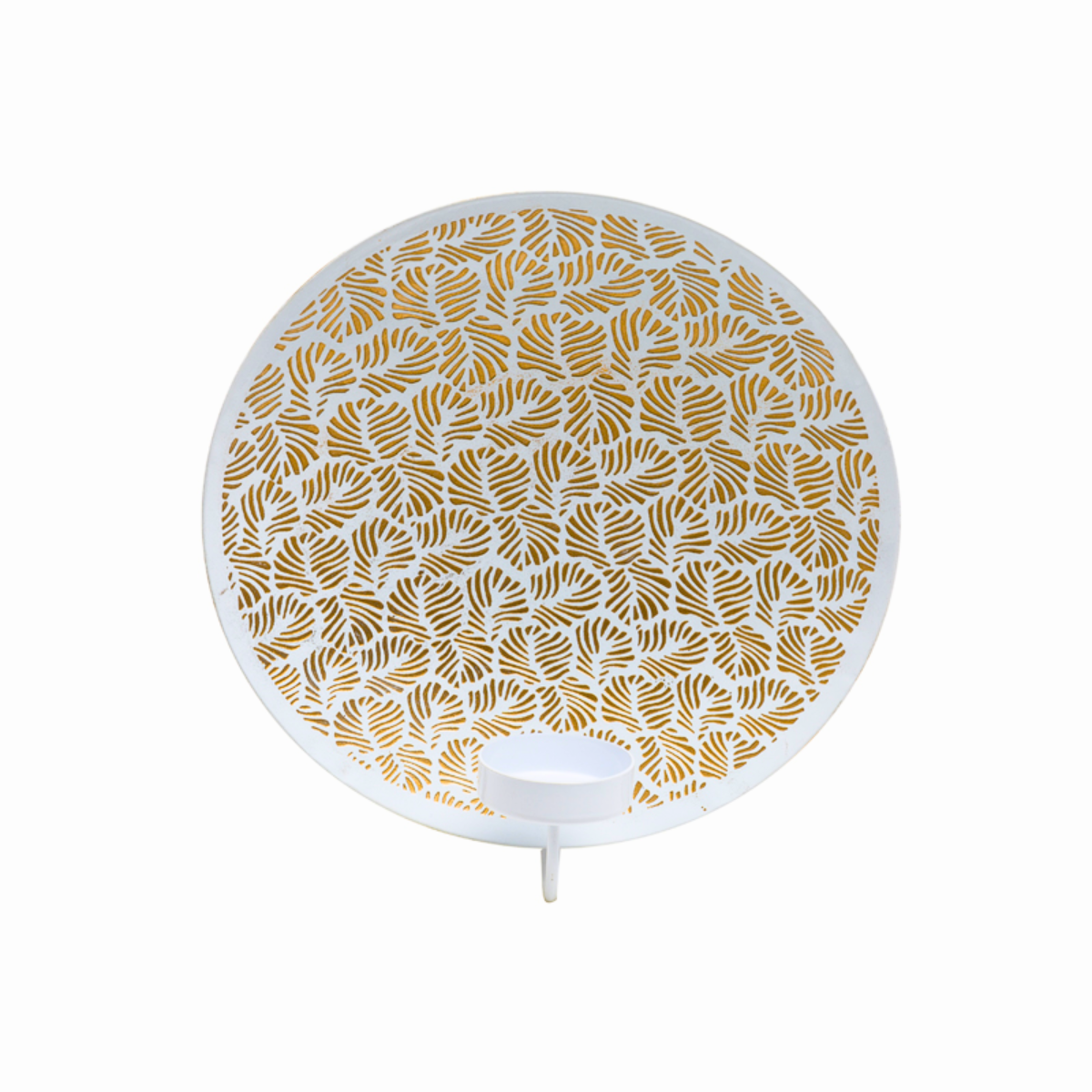 Porte-bougie décoratif en fer H20 SAMBA blanc, SIA DECO