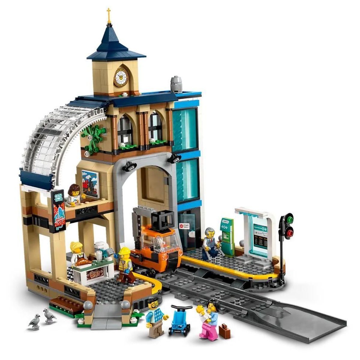 LEGO City - La Gare Centrale 60469 : Set de Construction Amusant et Détail multicolore, LEGO