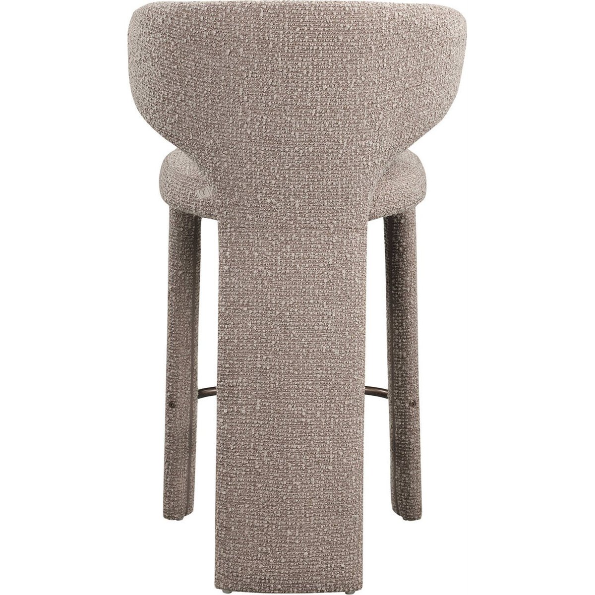 Tabouret de comptoir texturé moka chiné, RECOLLECTION