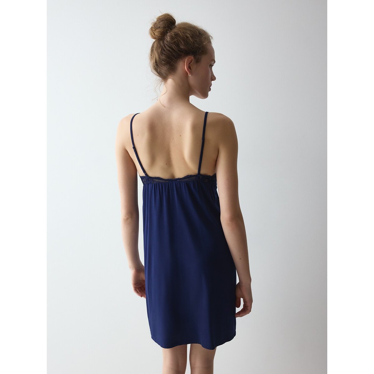 Amourette modal nightie navy blue, TRIUMPH