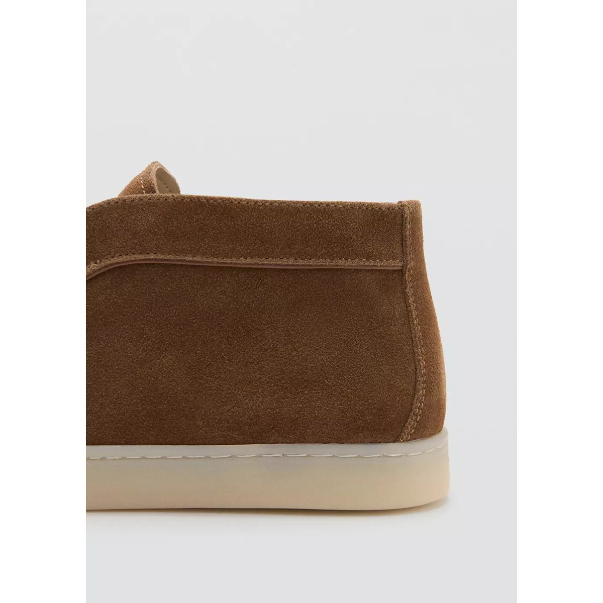 Bottines baskets cuir suédé marron, MANGO MAN