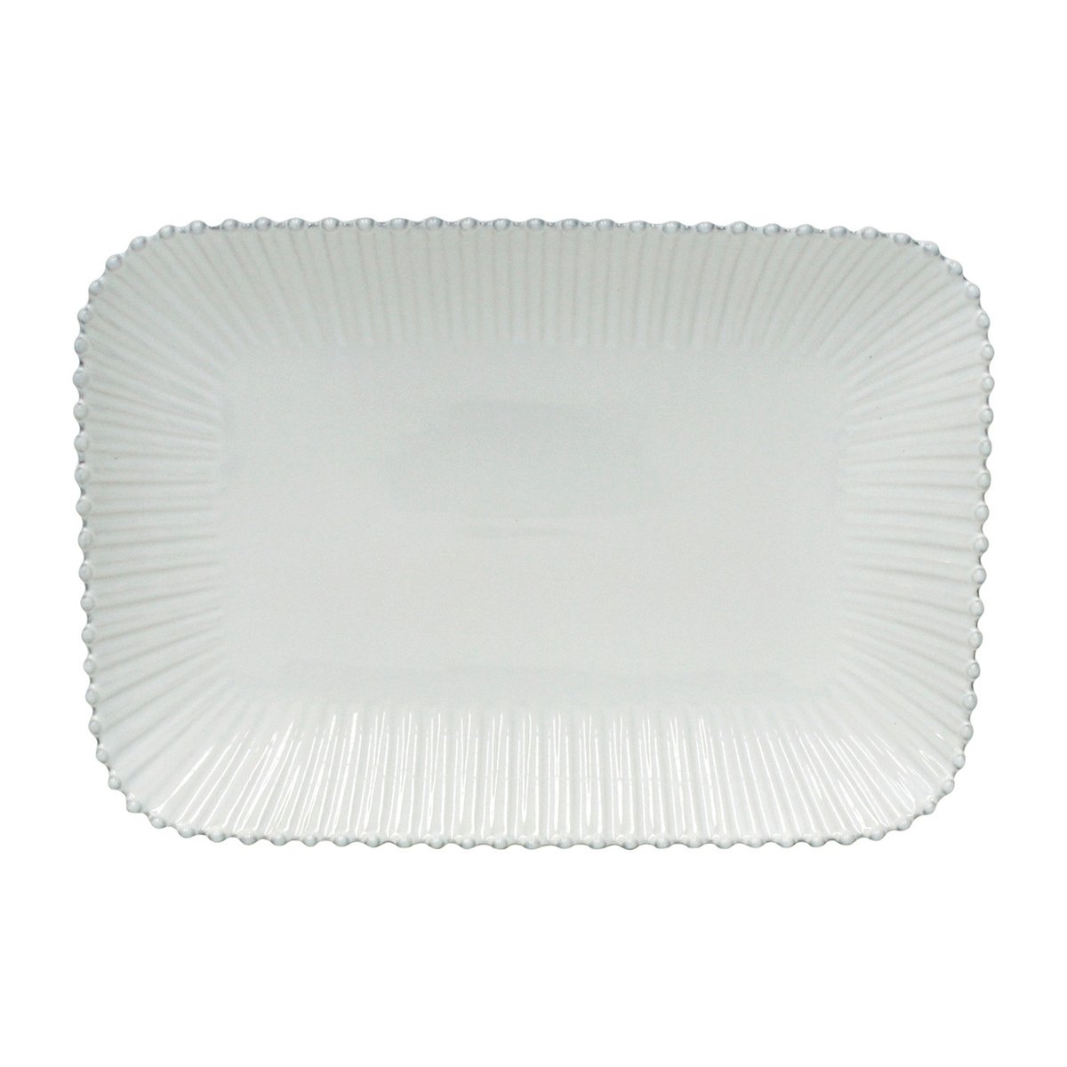 Plat Rectangulaire Grand Pearl blanc, COSTA NOVA