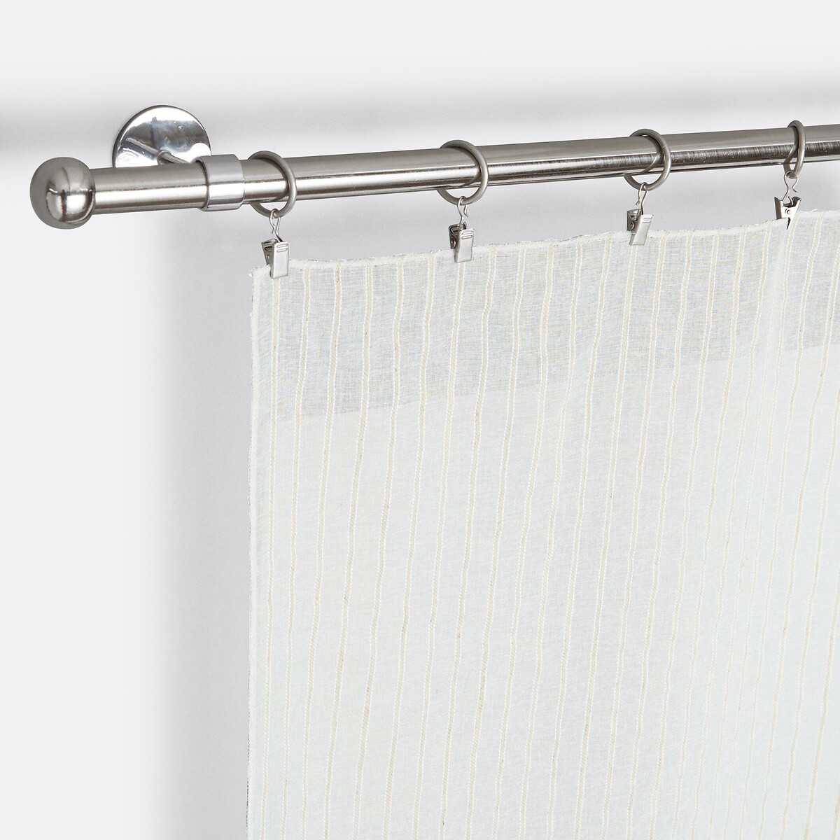 Confezione da 10 pinze con anelli ONEGA, diametro 25mm grigio cromato, LA REDOUTE INTERIEURS
